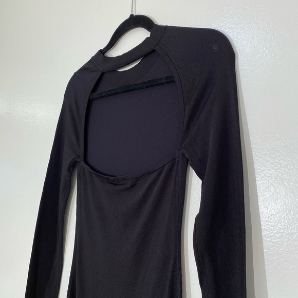H&M black Open backed bodycon midi dress size S - Picture 13 of 15